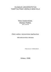 Ūkinė veikla ir ekonominiai skaičiavimai