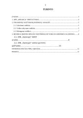 Veiklos analizė ir įvertinimas: APB "Apranga" 2 puslapis