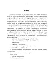 Veiklos analizė ir įvertinimas: APB "Apranga" 3 puslapis