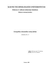 Vėjo elektrinių parko ekonominių rodiklių skaičiavimas
