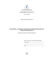 Charakteristika ir veiklos dokumentai: Elektrėnų gimnazija "Versmė"