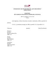 Charakteristika ir veiklos dokumentai: UAB "BTA Draudimas" 8 puslapis