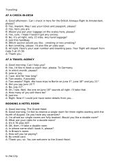 Talking about travelling