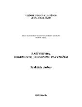 Dokumentų įforminimo pavyzdžiai 2 puslapis