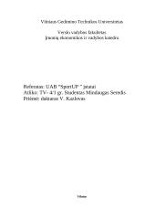Įmonės įstatai: UAB "SportUP"