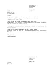 Several letter examples