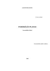 Prevencinės pamokėlės prieš rūkymą planas