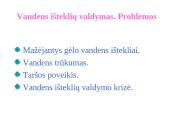 Ekonominiai vandens išteklių naudojimo aspektai 11 puslapis