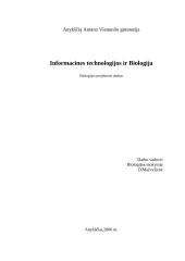 Informacinės technologijos ir biologija