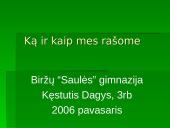 Ką ir kaip mes rašome