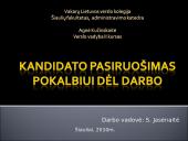 Kandidato pasiruošimas pokalbiui dėl darbo