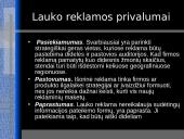 Lauko reklamos esmė ir tikslas 11 puslapis