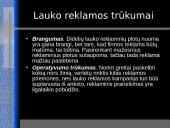 Lauko reklamos esmė ir tikslas 12 puslapis