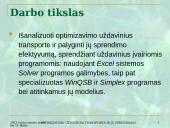 Optimizavimo uždaviniai transporte ir jų sprendimas 2 puslapis