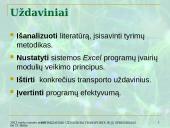 Optimizavimo uždaviniai transporte ir jų sprendimas 3 puslapis