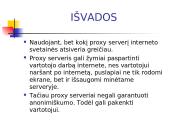 PROXY serveriai, jų privalumai ir trūkumai 10 puslapis
