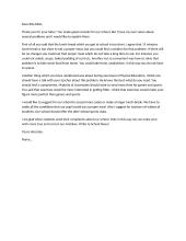 Informal letter about school problems 1 puslapis