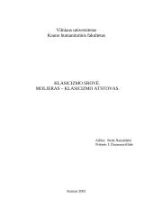 Klasicizmo srovė. Žanas Batistas Moljeras – klasicizmo atstovas 4 puslapis