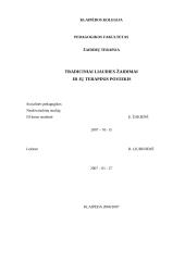 Tradiciniai liaudies žaidimai ir jų terapinis poveikis