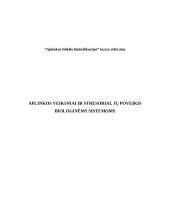 Aplinkos veiksniai ir stresoriai
