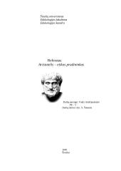 Aristotelis - etikos pradininkas