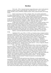 Barokas. Romantizmas. Realizmas