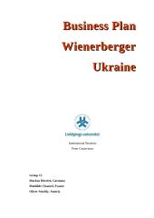 Business Plan Wienerberger  Ukraine