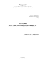 Seimo statuto pakeitimai ir papildymai 2004-2007 m