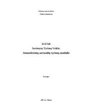 EUFAR. Suvienytų tyrimų veikla: Atmosferinių aerozolių tyrimų modulis
