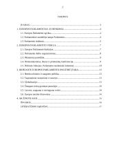 Europos Parlamentas - jo veikla ir sudėtis 2 puslapis