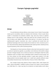 Europos Sąjungos istoriniai, ekonominiai, politiniai ir teisiniai pagrindai