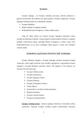 Europos Sąjungos  (ES) institucinė sandara, bendros politikos formavimas 3 puslapis