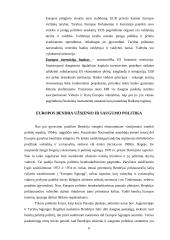 Europos Sąjungos  (ES) institucinė sandara, bendros politikos formavimas 6 puslapis