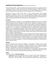 Europos Sąjungos institucijos - struktūra, būstinės, veikla 3 puslapis