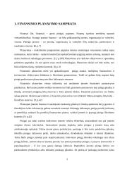 Finansinio planavimo samprata ir reikšmė įmonės veiklai 5 puslapis