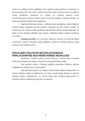 Fiskalinės bei monetarinės politikos derinys 8 puslapis