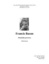 Francis Bacon. Menininko portretas