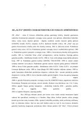 Įmonės charakteristika ir veiklos apibūdinimas: AB "Alita" 3 puslapis