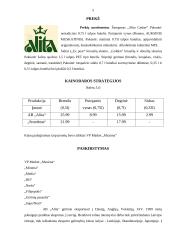 Įmonės charakteristika ir veiklos apibūdinimas: AB "Alita" 5 puslapis