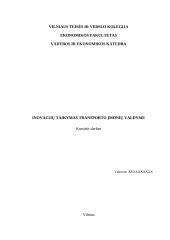 Inovacijų taikymas transporto įmonių valdyme