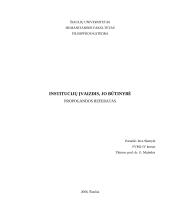 Institucijų įvaizdis, jo būtinybė