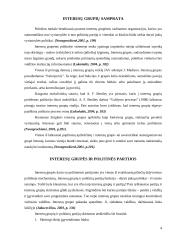 Interesų grupių vaidmens politikos procese nagrinėjimas 4 puslapis