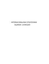 Internacionaliniai strateginiai aljansai: licencijos