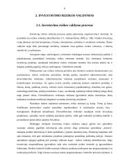 Investavimo rizika ir jos valdymas 7 puslapis