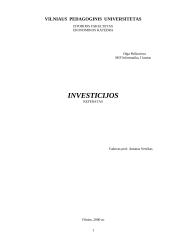 Investicijos sektoriuose