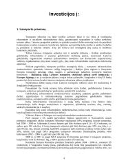 Investicijos sektoriuose 4 puslapis