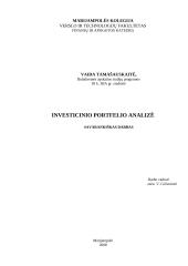 Investicinio portfelio analizė