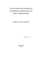 Konfliktai ir ju valdymas organizacijose