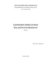 Kainodaros modeliavimas: sėklininkystė ŽŪB "Dotnuvos projektai"