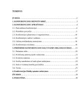 Konferencijos organizavimo etapai